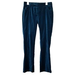 Cache Teal Blue Green Velvet Pants 6